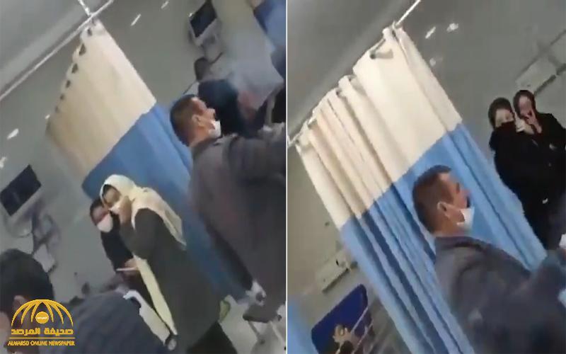 شاهد بالفيديو : موظف في مستشفى  إيراني يحارب "كورونا" بالبخور !