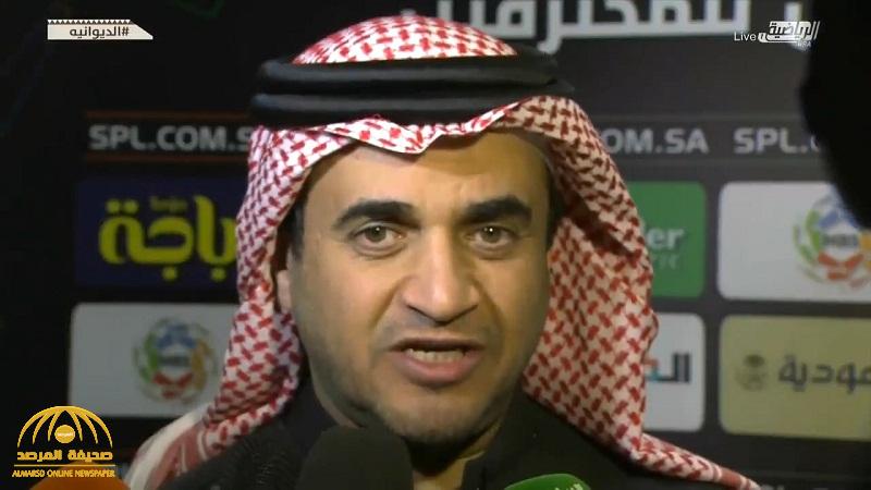 شاهد: أول تعليق لرئيس الشباب "خالد البلطان" بعد تلقي فريقه خسارة كبيرة أمام النصر