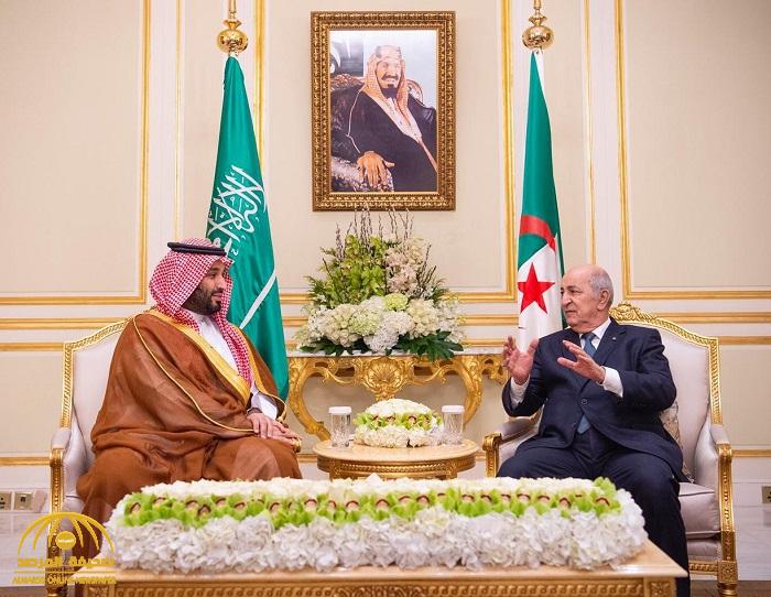 بالصور : ولي العهد يجتمع مع الرئيس الجزائري ..  ويستعرضان فرص التعاون المشترك