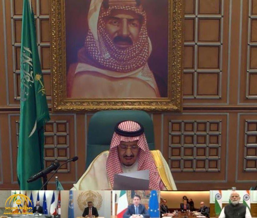 تعرف على تاريخ صورة الملك عبدالعزيز التي ظهرت خلف "خادم الحرمين"  في قمة ال20