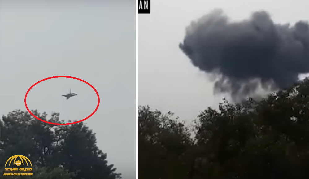 شاهد .. لحظة سقوط طائرة "إف 16 " باكستانية في إسلام آباد .. والكشف عن مصير الطيار !