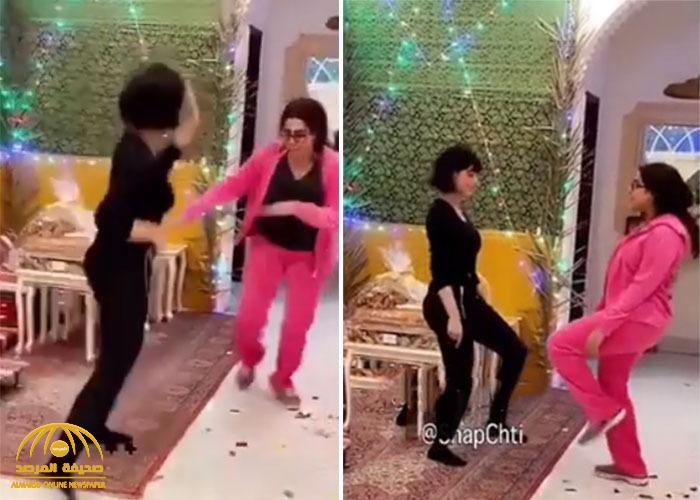 شاهد : شيماء و شيلاء سبت تتفاعلان مع أغنية "شياة أقهريهم" وترقصان بملابس البيت
