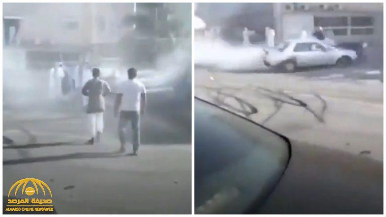 شاهد .. ضابط كويتي يستعرض بسيارته تعبيرا عن فرحته بزفاف صديقه وفجأة تقع الكارثة !