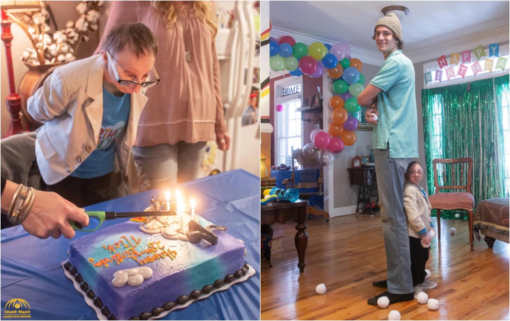 شاهد : أحد أقصر رجال العالم يحتفل بعيد ميلاده.. ووالدته تكشف أمراً محيراً للأطباء!