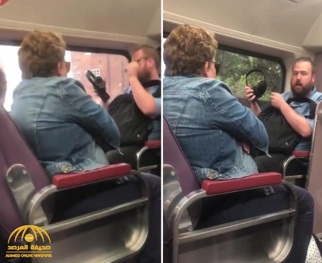 مشاجرة بين رجل ملتحي  و مسنة أسترالية داخل قطار بسبب كورونا .. شاهد كيف تعمدت  المرأة استفزازه !