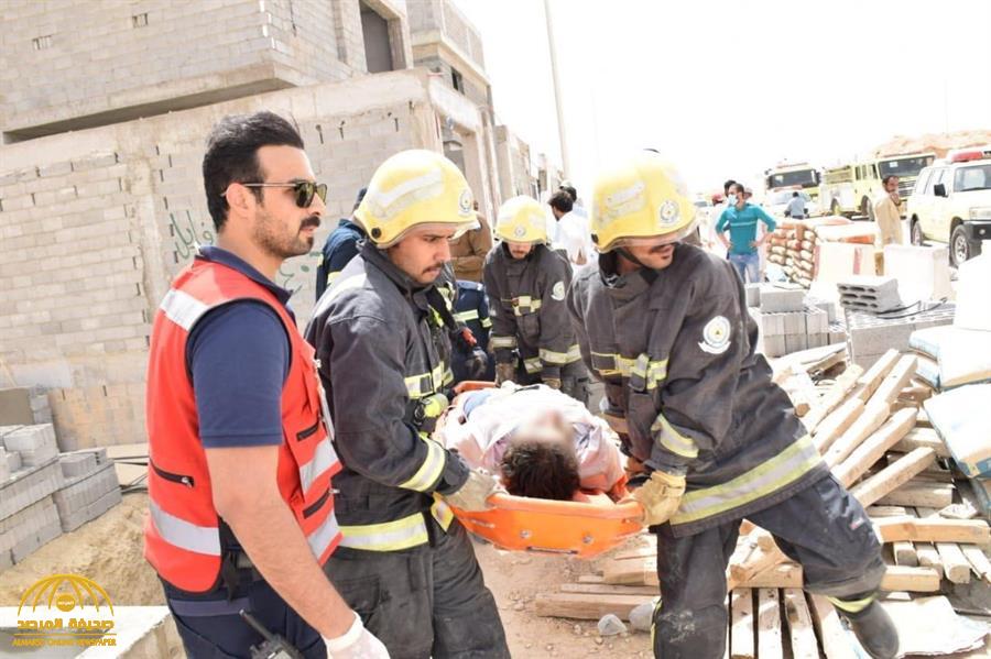 بالصور .. وفاة وإصابة 6 أشخاص إثر انهيار جدار فيلا تحت الإنشاء في الرياض