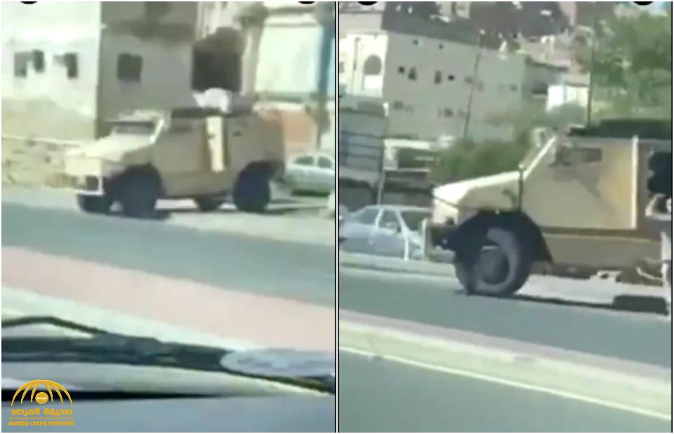 شاهد : مدرعات "الحرس الوطني" تغلق حي النكاسة وشارع المنصور في مكة لتطبيق "منع التجول"