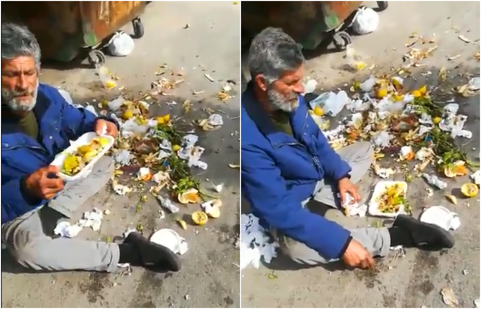 شاهد : مسن لبناني يأكل من صندوق القمامة.. وهاشتاق "حزب الله ضيع لبنان" يتصدر تويتر!