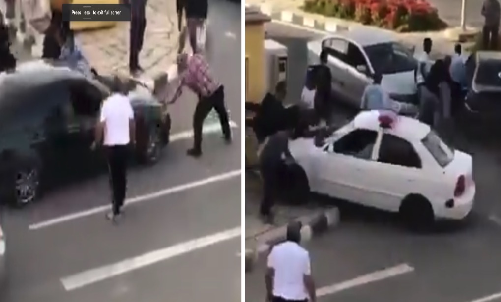 "سيارة الشرطة حاولت اللحاق به فكادت تتسبب في كارثة".. شاهد: لحظة دهس سائق "غاضب" أفراد  "كمين" في مصر