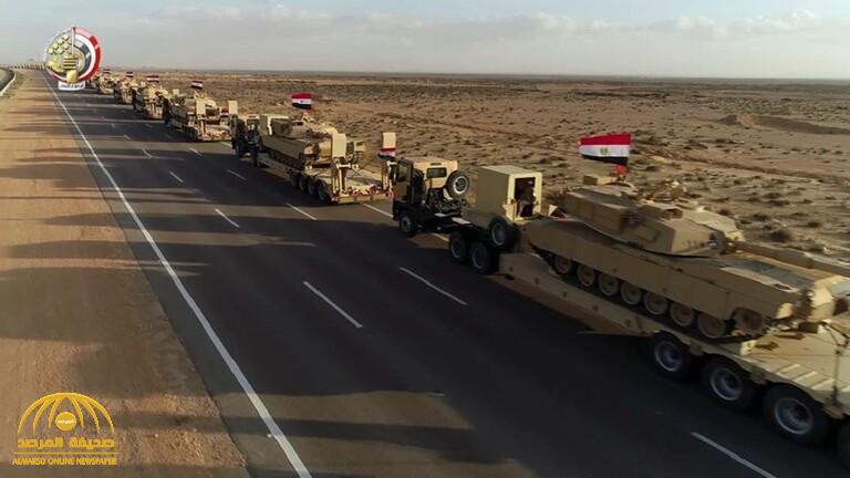 شاهد .. تحرك قوات عسكرية من  الجيش المصري باتجاه الحدود الليبية