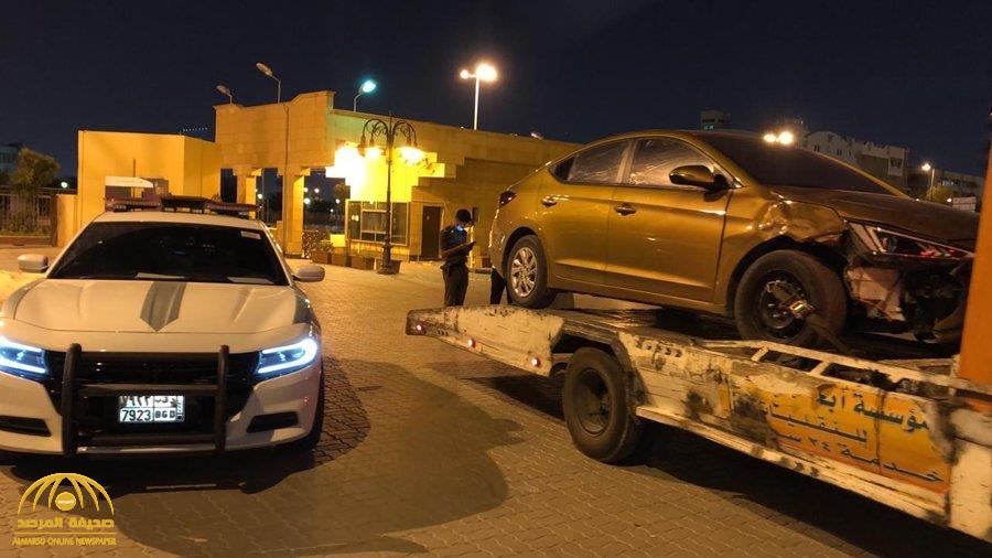 الإطاحة بـ "المفحط" الذي صدم سيارة فتاة على طريق سريع في الرياض !- صور