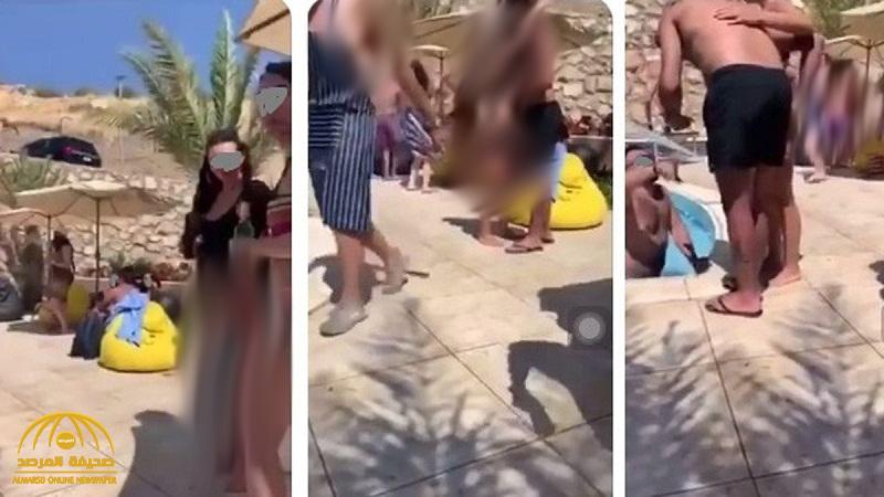 في الأردن : شبان وفتيات في حفل مختلط  بالبكيني وملابس السباحة  داخل مزرعة  بجرش
