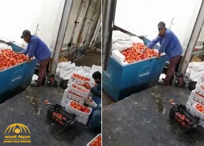 أول توضيح من بلدية "خميس مشيط" بشأن فيديو بائع يعبئ الطماطم من صندوق النفايات