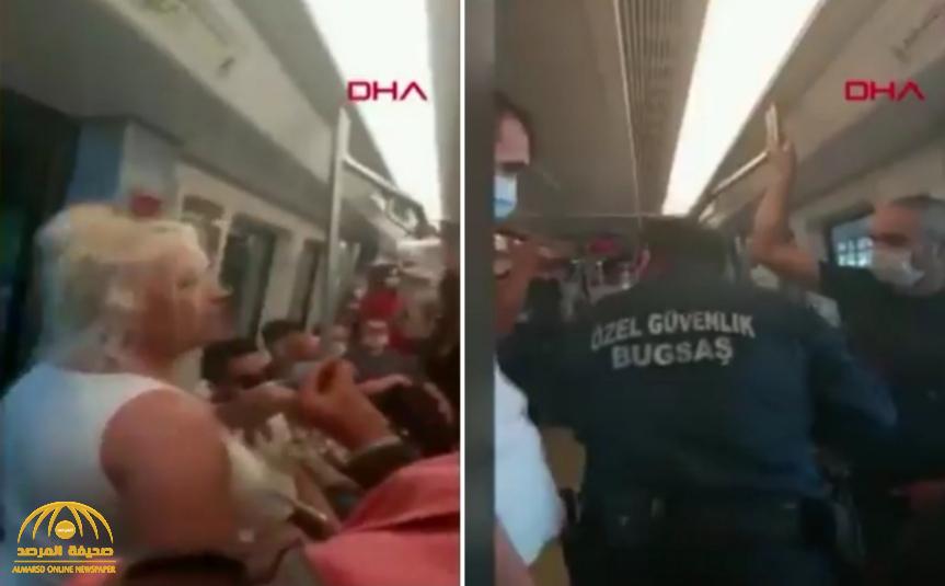 بالفيديو: هجوم على امرأة في مترو تركيا بسبب كمامة... وهكذا انتهى المشهد!