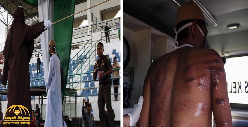 شاهد : إصابات "مروعة" على ظهر إندونيسي بعد جلده  17 مرة .. والسبب "صادم"