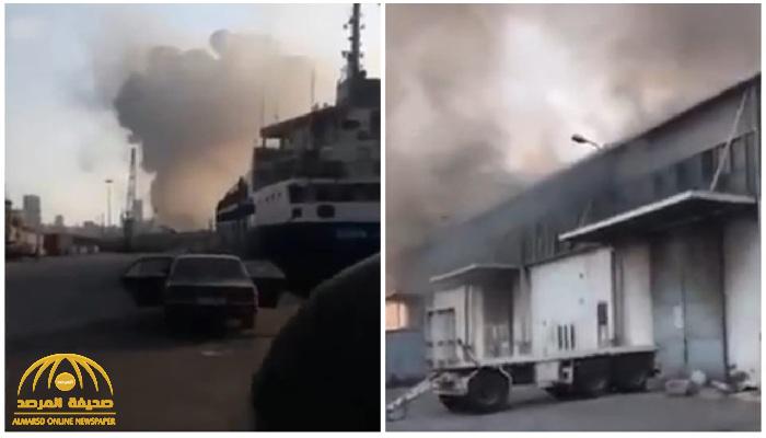 شاهد: فيديو جديد يوثق اندلاع النيران في مرفأ بيروت قبل لحظات من الانفجار المدمر