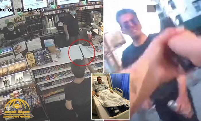 شاهد : ردة فعل الشرطة الأمريكية تجاه شخص هاجمهم بسكين داخل متجر في مدينة نيويورك