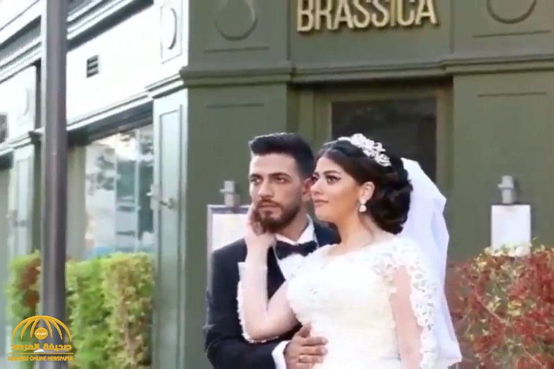“شاهد” فيديو لعروسين كانا يحتفلان بزفافهما وسط ⁧‫بيروت ‬⁩أثناء الانفجار