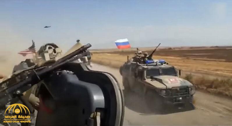 بالفيديو .. لحظة تصادم مدرعات عسكرية روسية مع أخرى أمريكية في سوريا