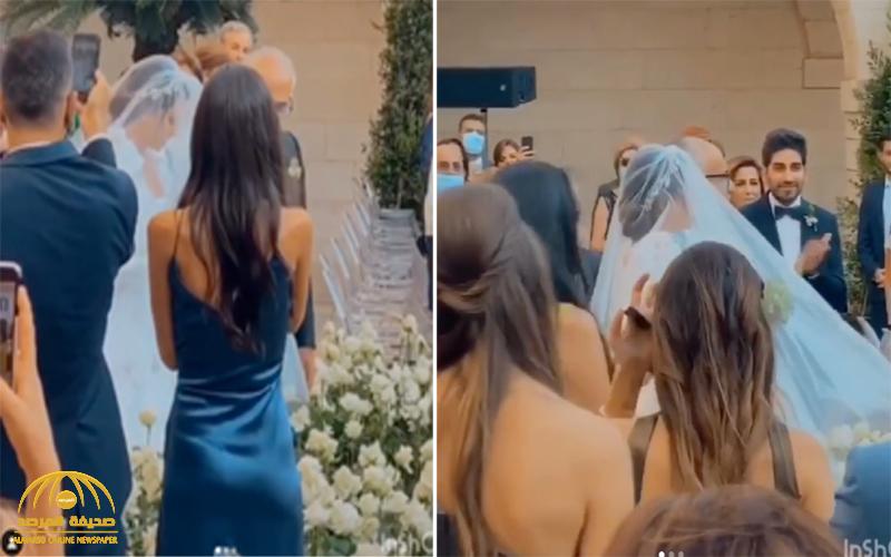 شاهد : حفل زفاف مثير لملكة جمال لبنان في أجواء رومانسية .. والشرطة توقفه