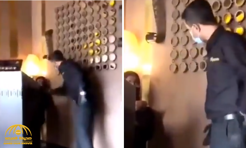 شاهد.. أجنبي يعتدي على موظفة سعودية ويصرخ في وجهها!