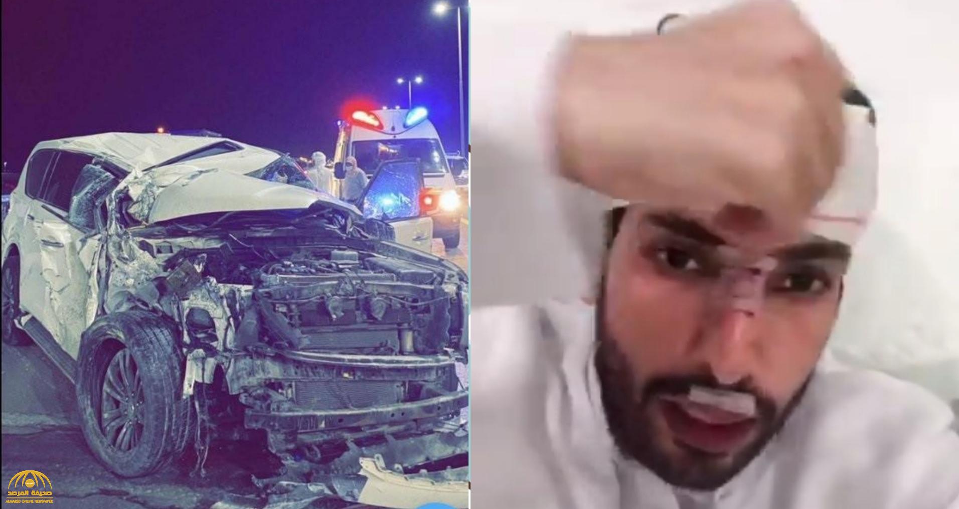 شاهد ..  الإعلامي الإماراتي "عبدالله بن دفنا" يتعرض لحادث مروع!