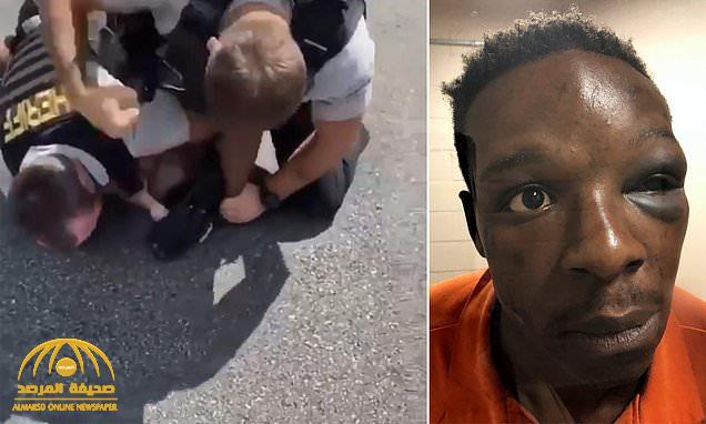 شاهد .. فيديو صادم لشرطيين أمريكيين يعتديان على شاب أسود بالضرب أمام صديقته