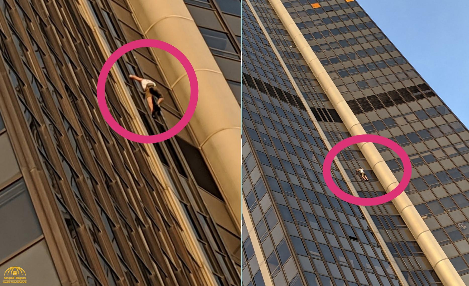 على طريقة "سبايدرمان".. شاهد: رجل يتسلق أعلى ناطحة سحاب في فرنسا .. ومفاجأة كانت في انتظاره