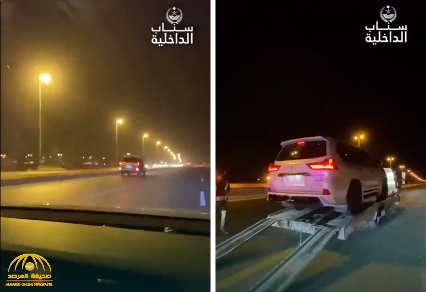 شاهد.. لحظة مطاردة "المرور السري" لمركبة "جيب ليكزس" تسير بسرعة جنونية في الرياض!