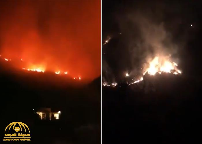 "إمارة عسير" تعلن عن إجراء عاجل بشأن حريق جبل "غلامة" في تنومة