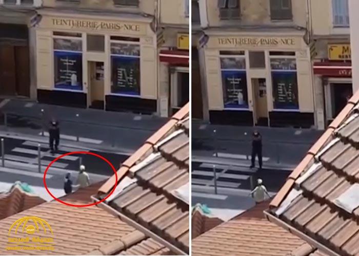 شاهد .. أول فيديو لاعتقال الإرهابي في مدينة نيس الفرنسية