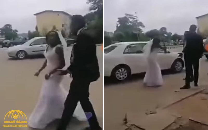 شاهد : عروس تهرب من عريسها في حفل الزفاف بعد اكتشاف خيانته لها مع صديقتها المقربة