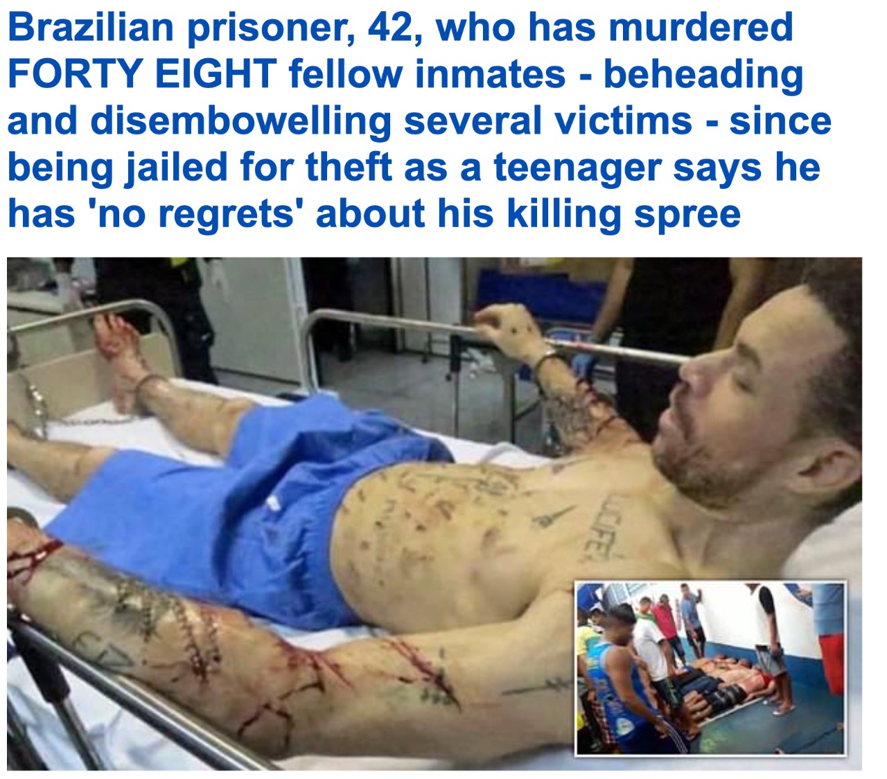 "لص" تحول إلى شخص دموي وقتل 48 سجينا.. وهكذا فاجأ القاضي أثناء محاكمته - صور