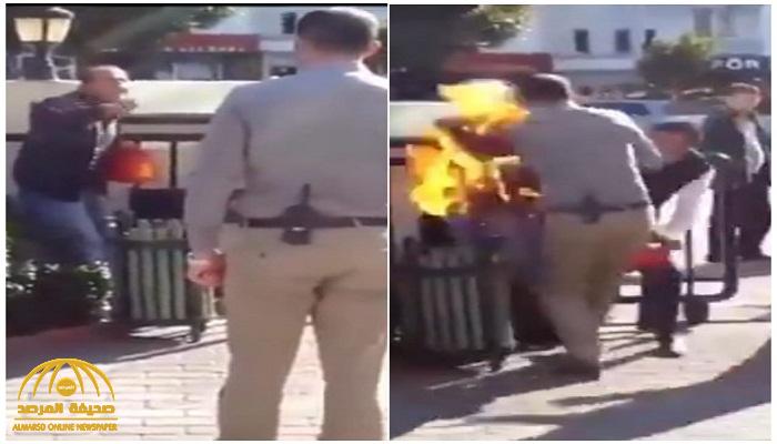 شاهد: رجل يسكب البنزين على جسده ويشعل النار أمام مبنى البلدية في تركيا