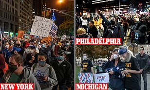 بالصور .. آلاف المتظاهرين ينزلون إلى شوارع نيويورك وفيلاديفيا وميتشيغان للمطالبة بفرز كل صوت في الانتخابات الأمريكية
