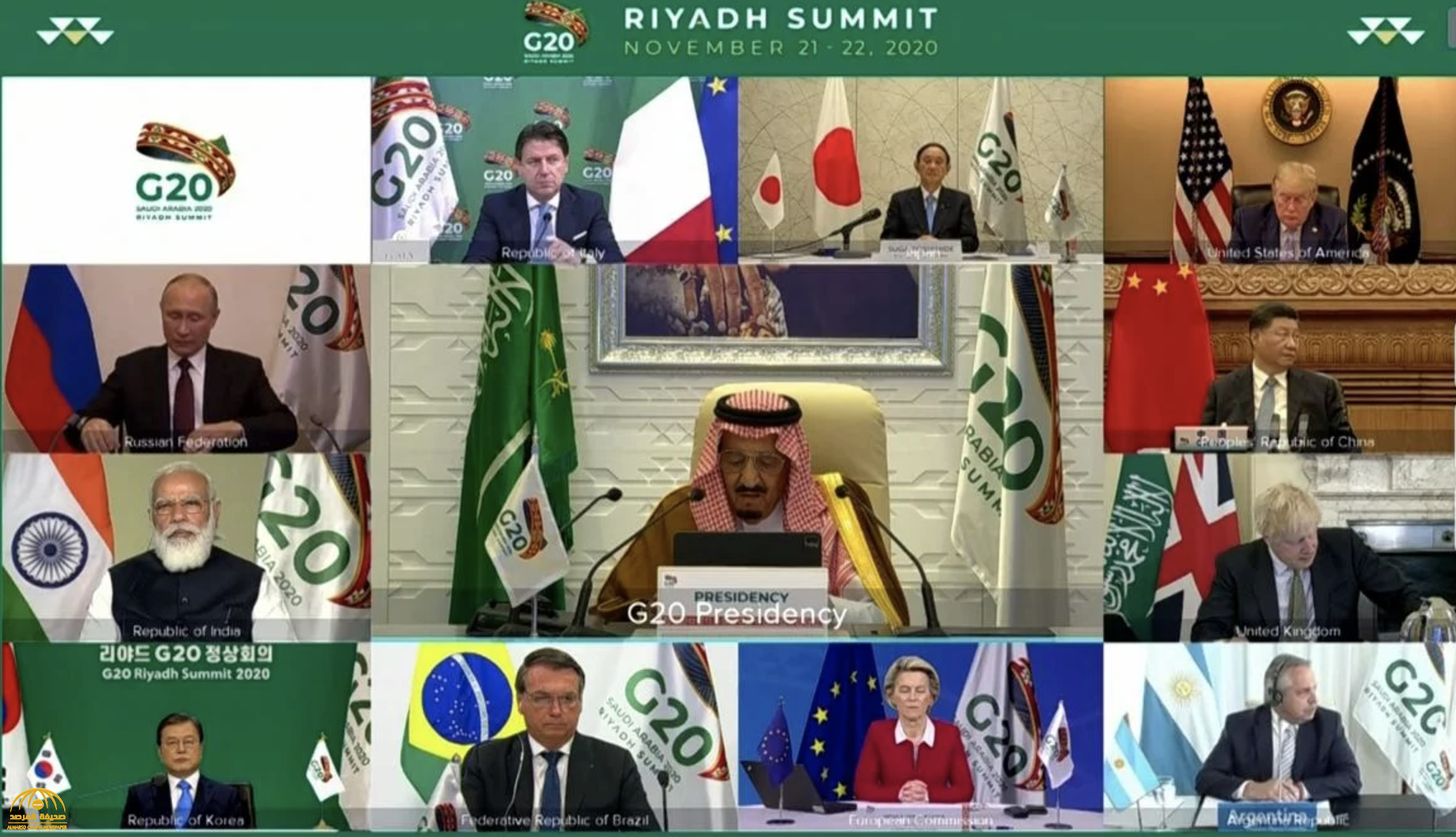 شاهد الصورة الجماعية لقادة أهم رؤساء العالم في قمة العشرين يتوسطهم الملك سلمان