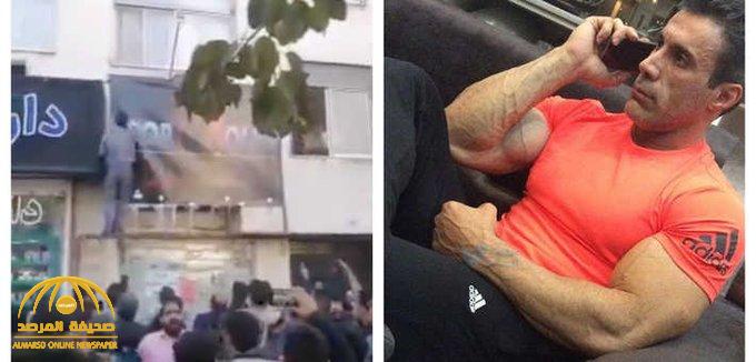 بسبب سؤال على انستقرام .. شاهد : السلطات الإيرانية تقبض على لاعب كمال أجسام ومتشددين يخربون محله