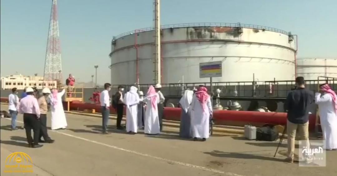 شاهد .. أول فيديو من داخل محطة توزيع الوقود التي استهدفتها مليشيا الحوثي في جدة