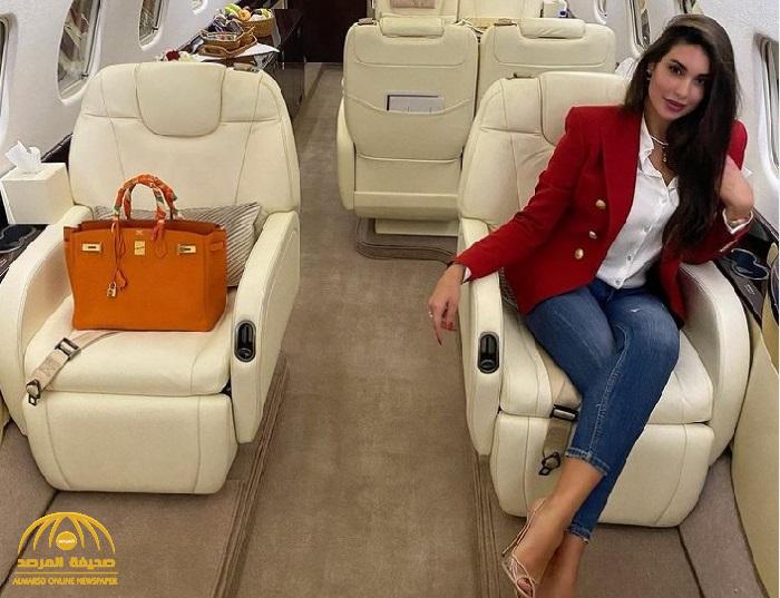 شاهد: الفنانة "ياسمين صبري" فى أحدث صورة لها داخل طائرة خاصة .. وكشف سعر حقيبتها