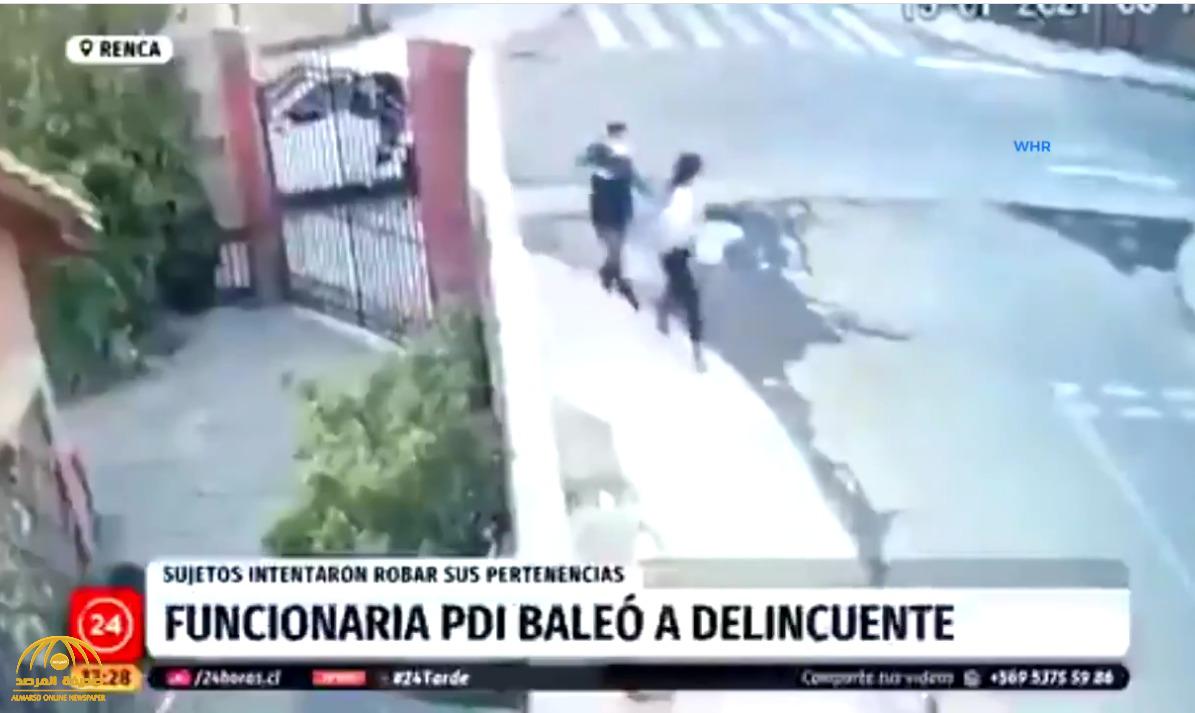 شاهد: مسلح يحاول خطف فتاة في وضح النهار بتشيلي.. وعند إمساك يدها كانت المفاجأة!