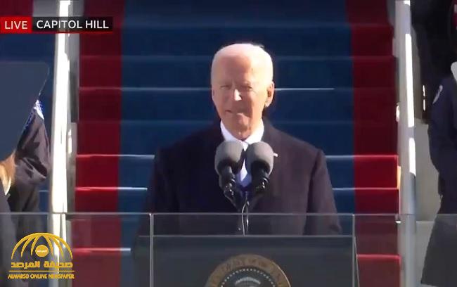 "هذا هو يوم أمريكا والديمقراطية".. شاهد : جو بايدن يلقي أول خطاب كرئيس للولايات المتحدة الأمريكية