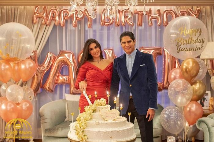شاهد..  أبو هشيمة يفاجئ زوجته الممثلة ياسمين صبري في عيد ميلادها