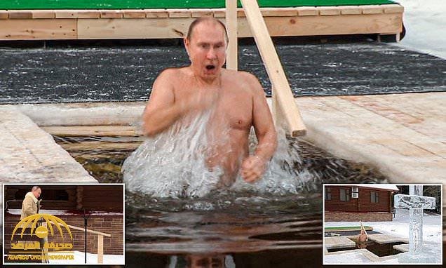 احتفالاً بـ"عيد الغطاس" .. شاهد: الرئيس الروسي يغطس في بحيرة متجمدة