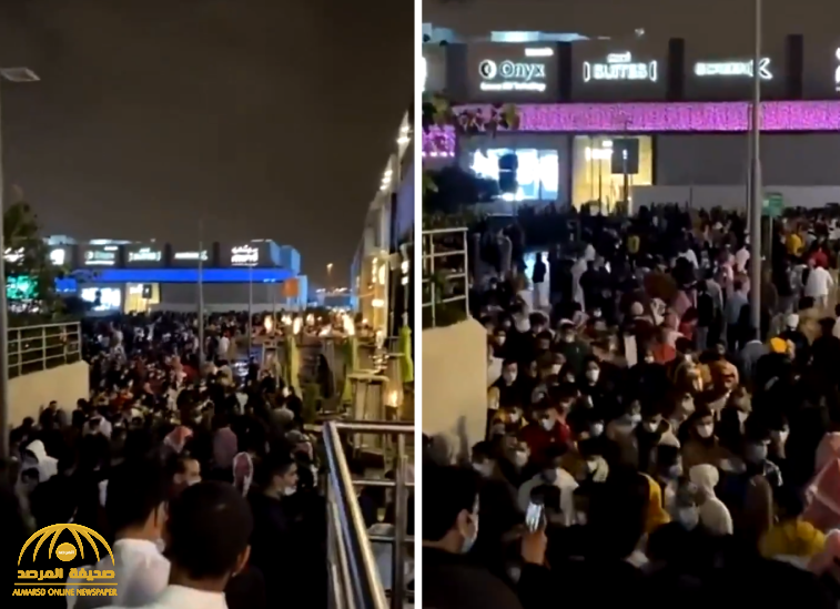 شاهد.. تجمهر وحشود أمام مجمع "يو ووك" في الرياض بمناسبة رأس السنة الجديدة