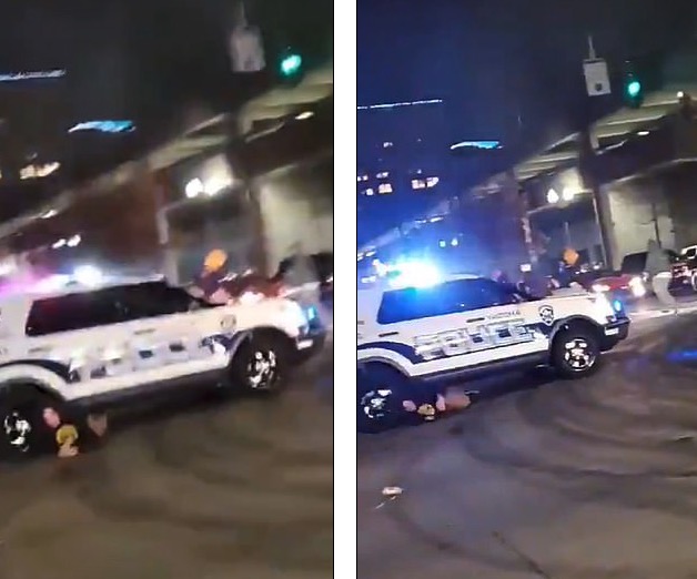 فيديو  .. لحظة دهس سيارة شرطة لشخص أثناء مشاهدة عرض لـ"التفحيط" في أمريكا