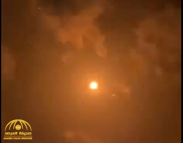 شاهد أول فيديو  لاعتراض وتدمير الصاروخ الحوثي في سماء الرياض