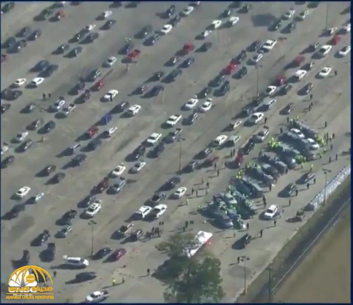 شاهد: تزاحم آلاف السيارات في تكساس الأمريكية في مشهد غير مسبوق.. والسبب غير متوقع!