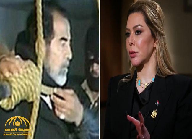 بالفيديو .. رد فعل رغد صدام حسين أثناء بث لحظة إعدام والدها شنقا