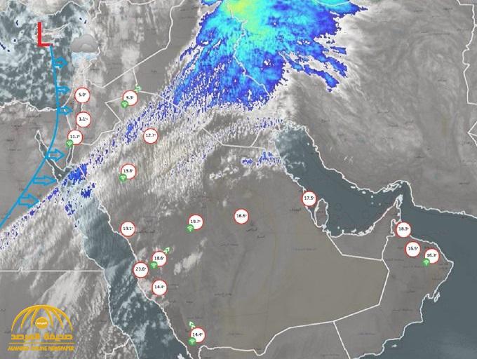 الحصيني : هطول أمطار رعدية وتساقط الثلوج على هذه المناطق