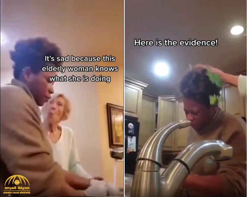 فيديو .. مسنة أمريكية تعتدي على  خادمة  "سوداء" داخل المطبخ  ..شاهد: ردة فعل الأخيرة !
